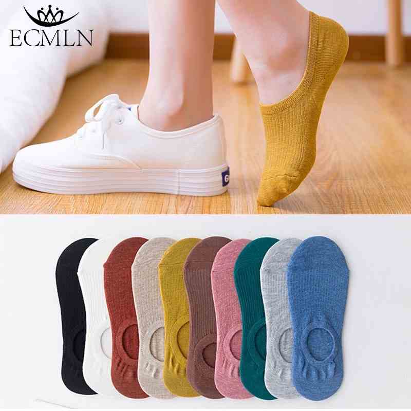 Đôi vớ thuyền ECMLN thoáng khí size EU 35-39 thời trang dành cho nữ