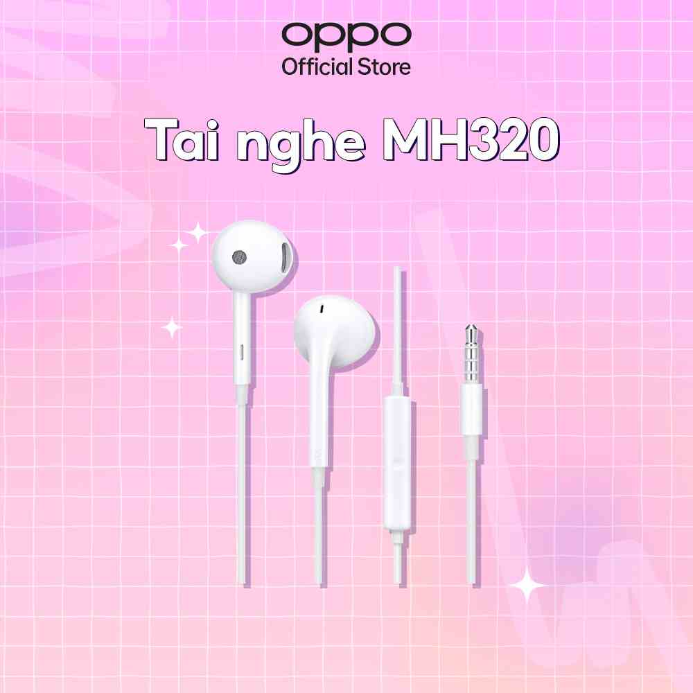 Tai Nghe Điện Thoại OPPO MH320 Có Mic Thoại Cổng 3.5mm - Hàng Chính Hãng