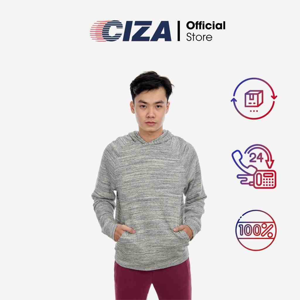 Áo hoodie dài tay nam CIZA form rộng vải nỉ dệt sợi cotton trẻ trung cá tính size S M L XL AHDR16