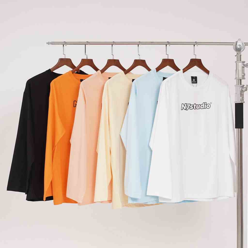 Áo thun dài tay N7 Studio Long Sleeve basic nam nữ form rộng Local Brand