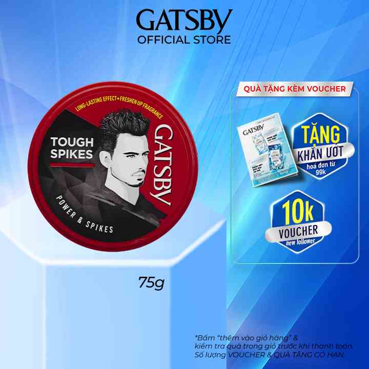 [Mã BMLTB35 giảm đến 35K đơn 99K] Wax Tạo Kiểu Tóc GATSBY STYLING WAX POWER & SPIKES 75g