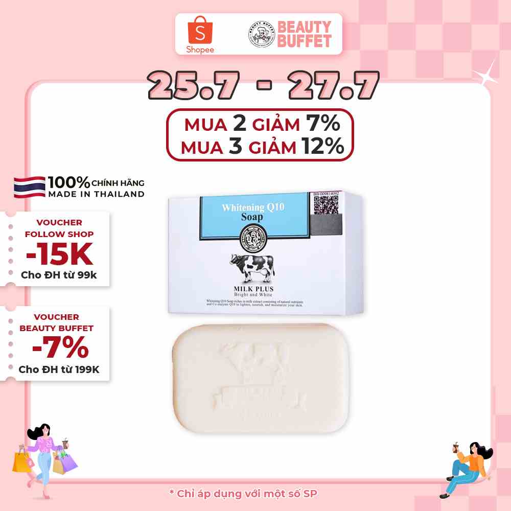 Xà phòng 2 in 1 dưỡng trắng và trẻ hóa da Scentio Milk Plus Q10 100g