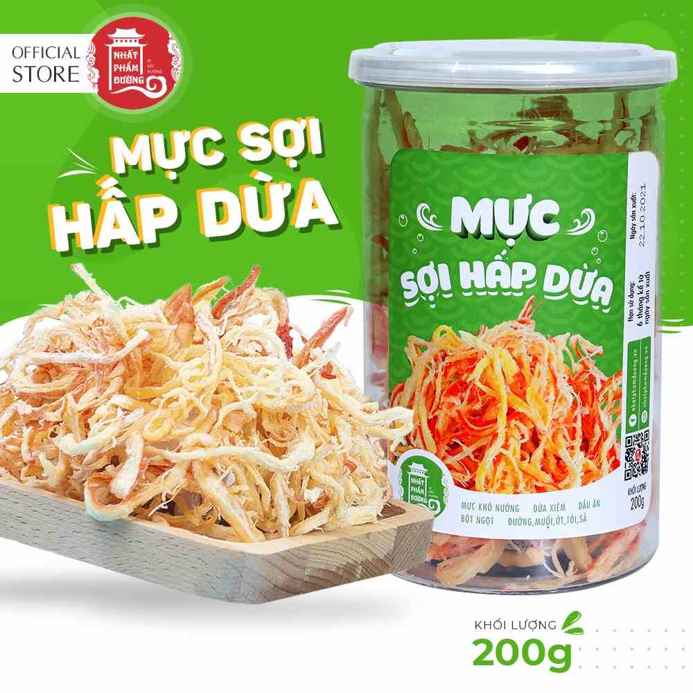 Khô mực hấp nước dừa xé sợi Nhất Phẩm Đường 200g