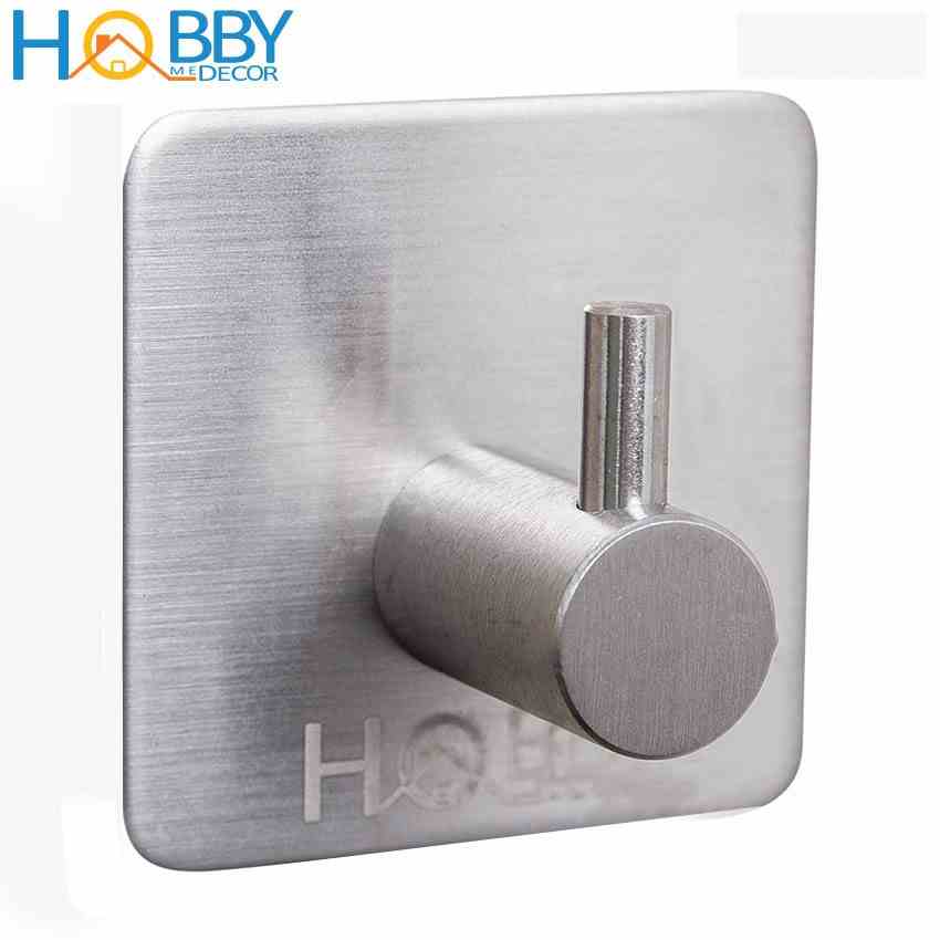 Móc treo đồ phòng tắm HOBBY Home Decor V160 dán tường gạch men, kính siêu dính - kèm keo dán và chuẩn Inox 304