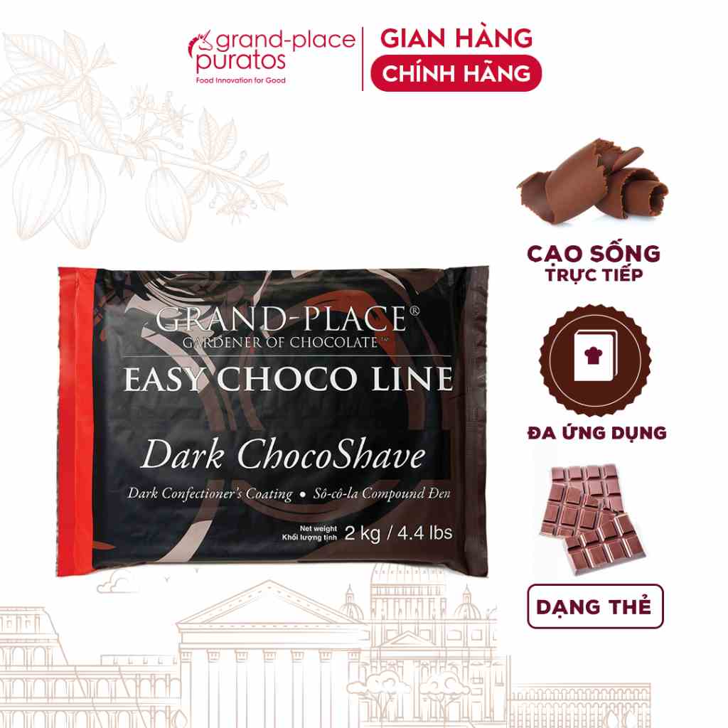 Socola Compound Chocoshave Đen Puratos Grand-Place VN-2kg-Gp-4116135