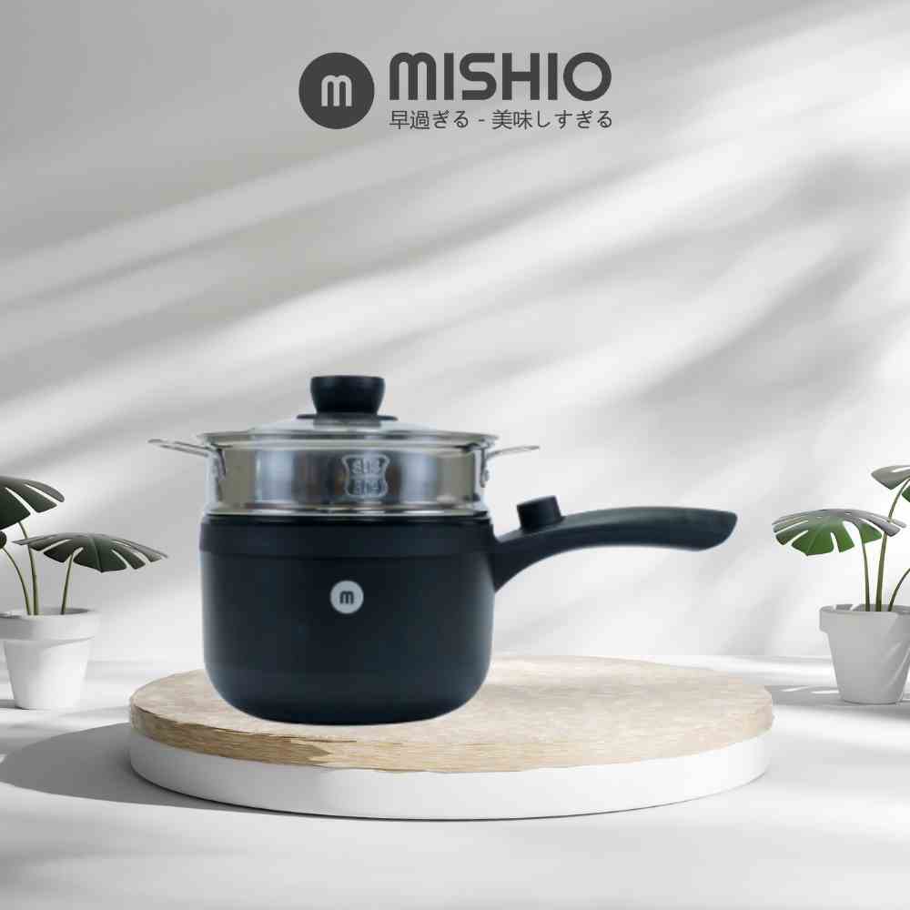 [Mã BMLTA35 giảm đến 35K đơn 99K] Nồi Nấu Đa Năng ceramic 1.5L Mishio MK321 Dành Cho Gia Đình - Hàng Chính Hãng