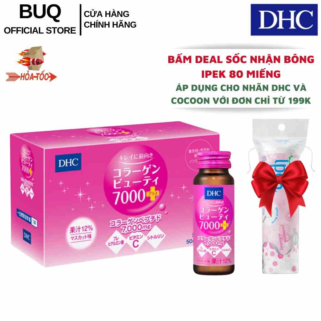 Collagen Nước DHC Collagen Beauty 7000 Plus 10 Lọ/ 1 Hộp