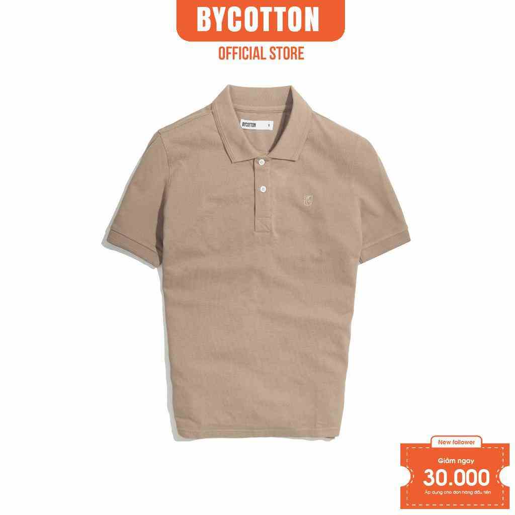 [Mã BYCO300T8 giảm 30% đơn 0K] Áo Thun Nam Polo Cổ Bẻ Nâu Cà Phê Sữa BY COTTON Coffee Milk Basic Polo