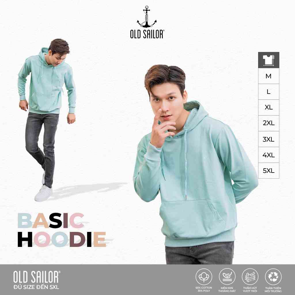 Áo Khoác Hoodie Nam Basic OLD SAILOR Chất Vải Nỉ Mềm Mịn Mang Cảm Giác Dễ Chịu