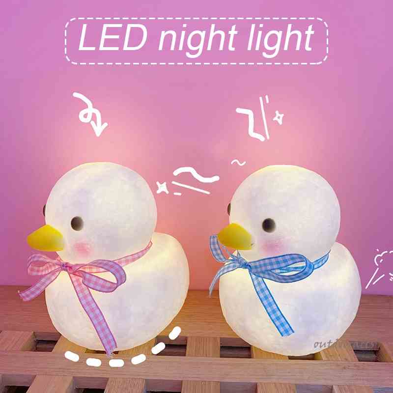  Đèn ngủ LED GOOJODOQ hình vịt đáng yêu dùng làm quà tặng