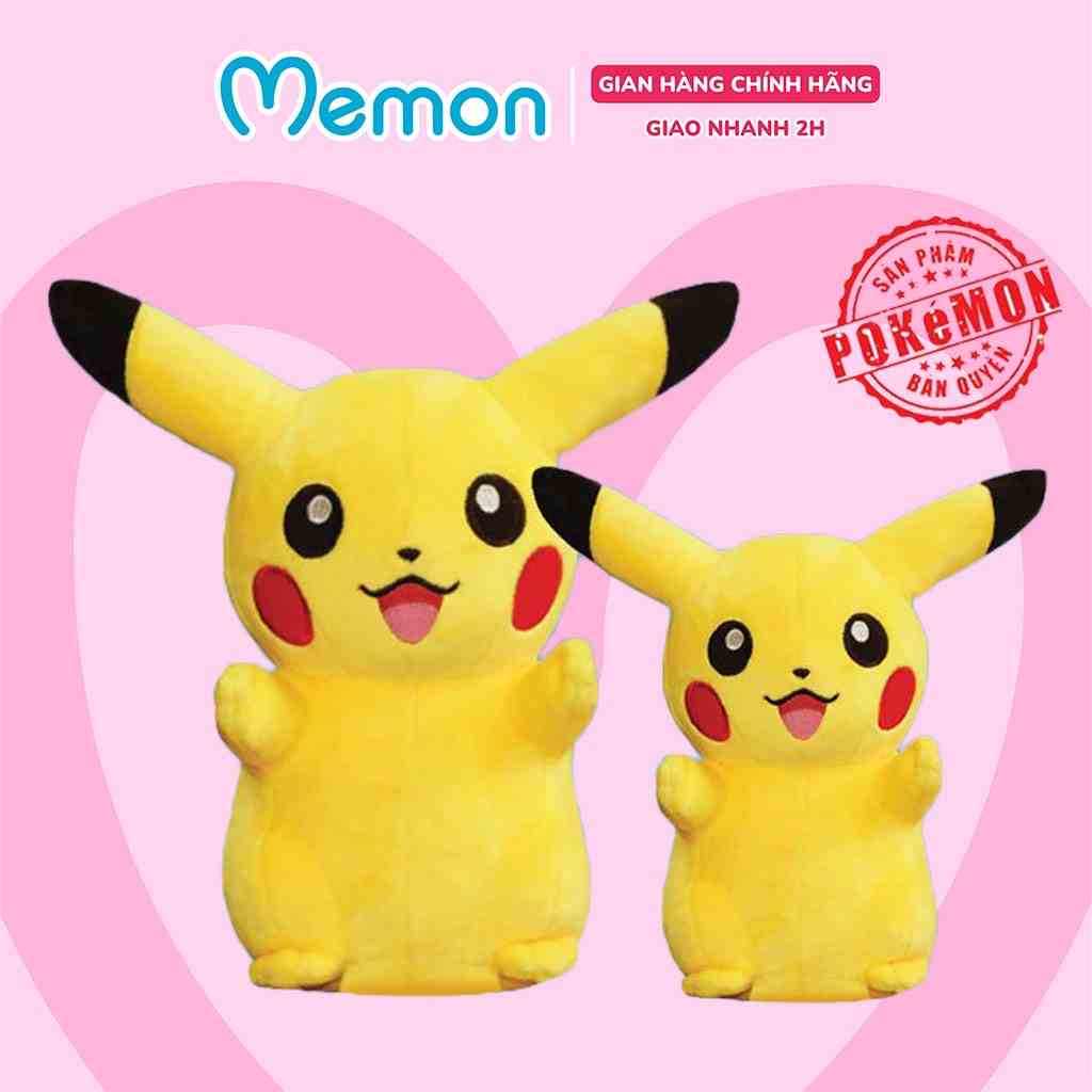 Gấu Bông Pikachu Pokemon Ngồi Cao Cấp Memon