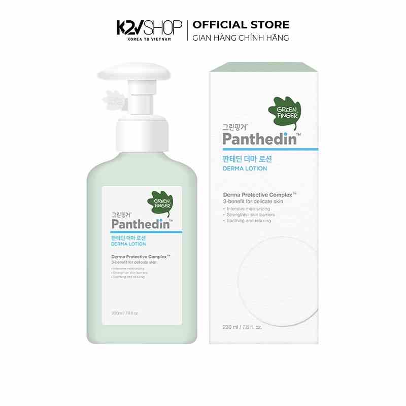 Sữa Dưỡng Ẩm Buổi Sáng Cho Trẻ Sơ Sinh (0-36 tháng) Greenfinger Panthedin Derma Lotion 230ml - K2V Shop