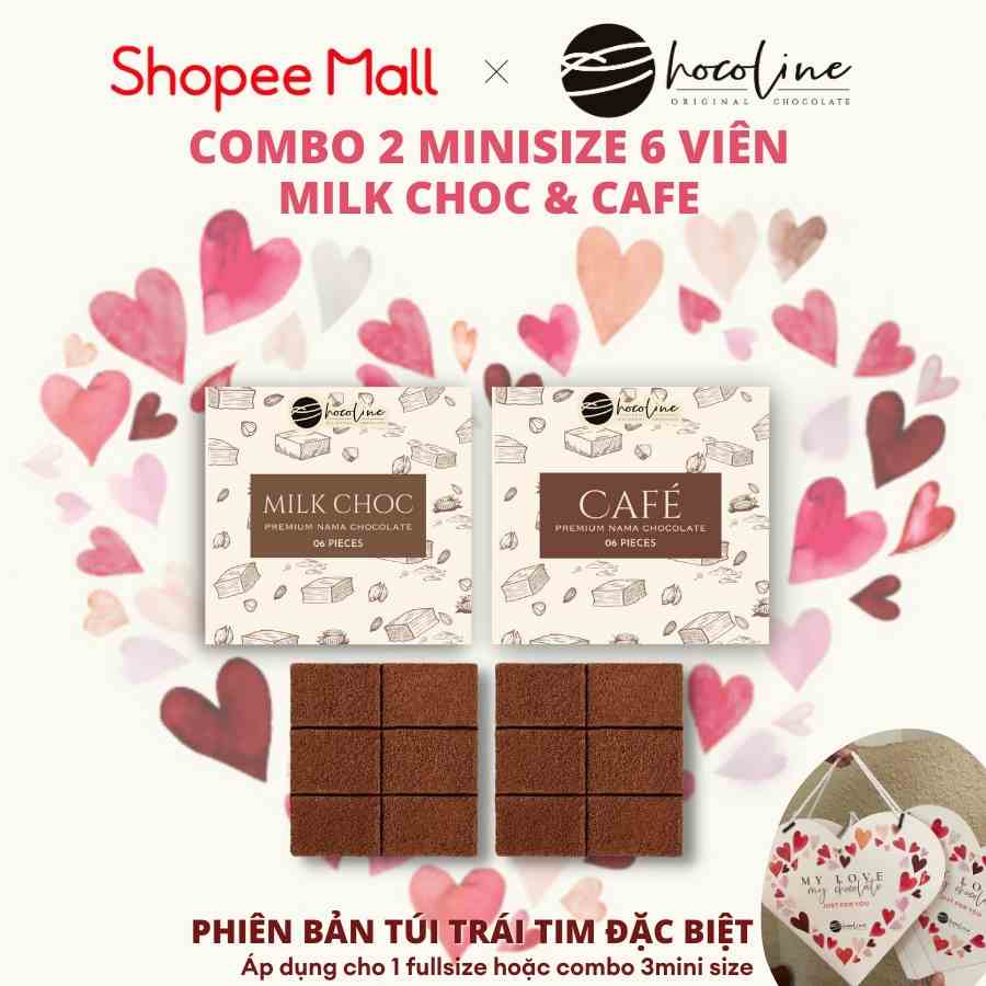 Socola Tươi Chocoline Vị Cafe, Vị Milk Choc - Combo 2 hộp 6V (80 gram)