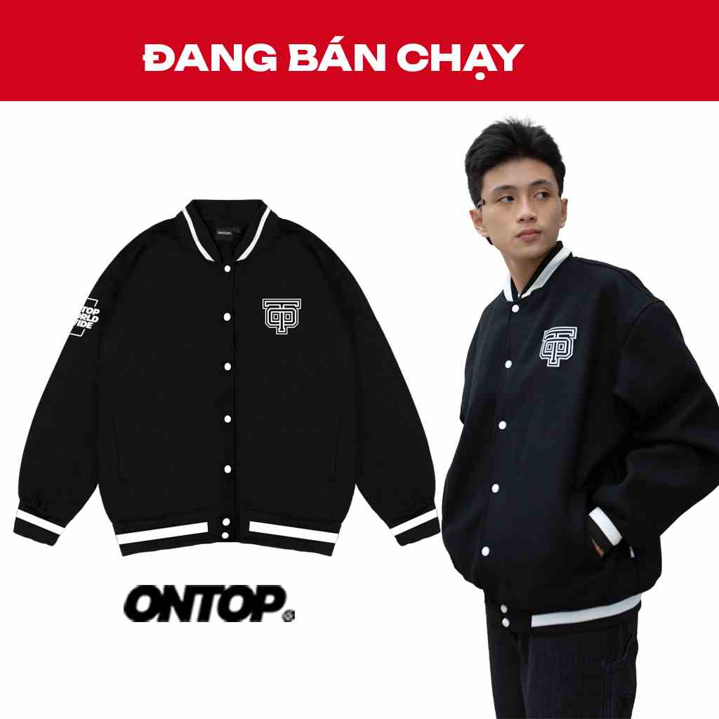 Áo varsity jacket nam nữ local brand ONTOP - Base Varsity Jacket O19-AK11