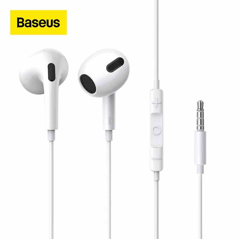 Tai nghe nhét tai Baseus H17 cổng 3.5mm có micro thông dụng cho Samsung Xiaomi Huawei