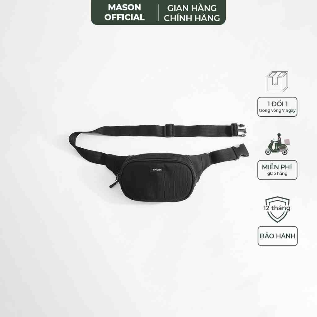 Túi bao tử đeo chéo Bumbag nam nữ unisex vải Polyester Canvas cao cấp chống thấm nước thương hiệu MASON - M25