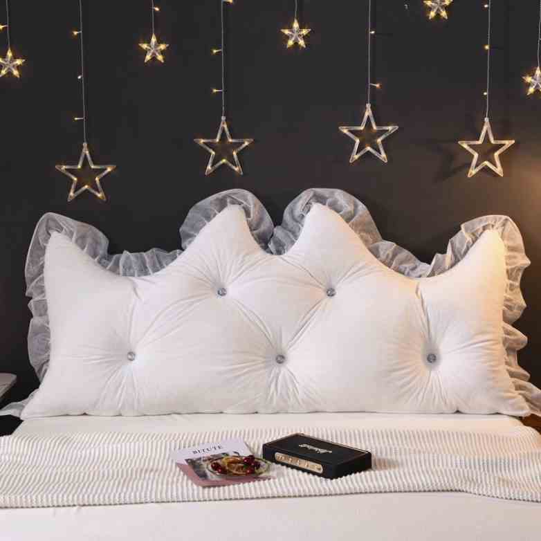 Gối Tựa Đầu Giường HIN BEDDING Mẫu 4 Góc Đính Khuy Đá Cao Cấp, Chất Liệu Nỉ Nhung Mềm Mịn Có Sẵn Kích Thước 1m5 và 1m8