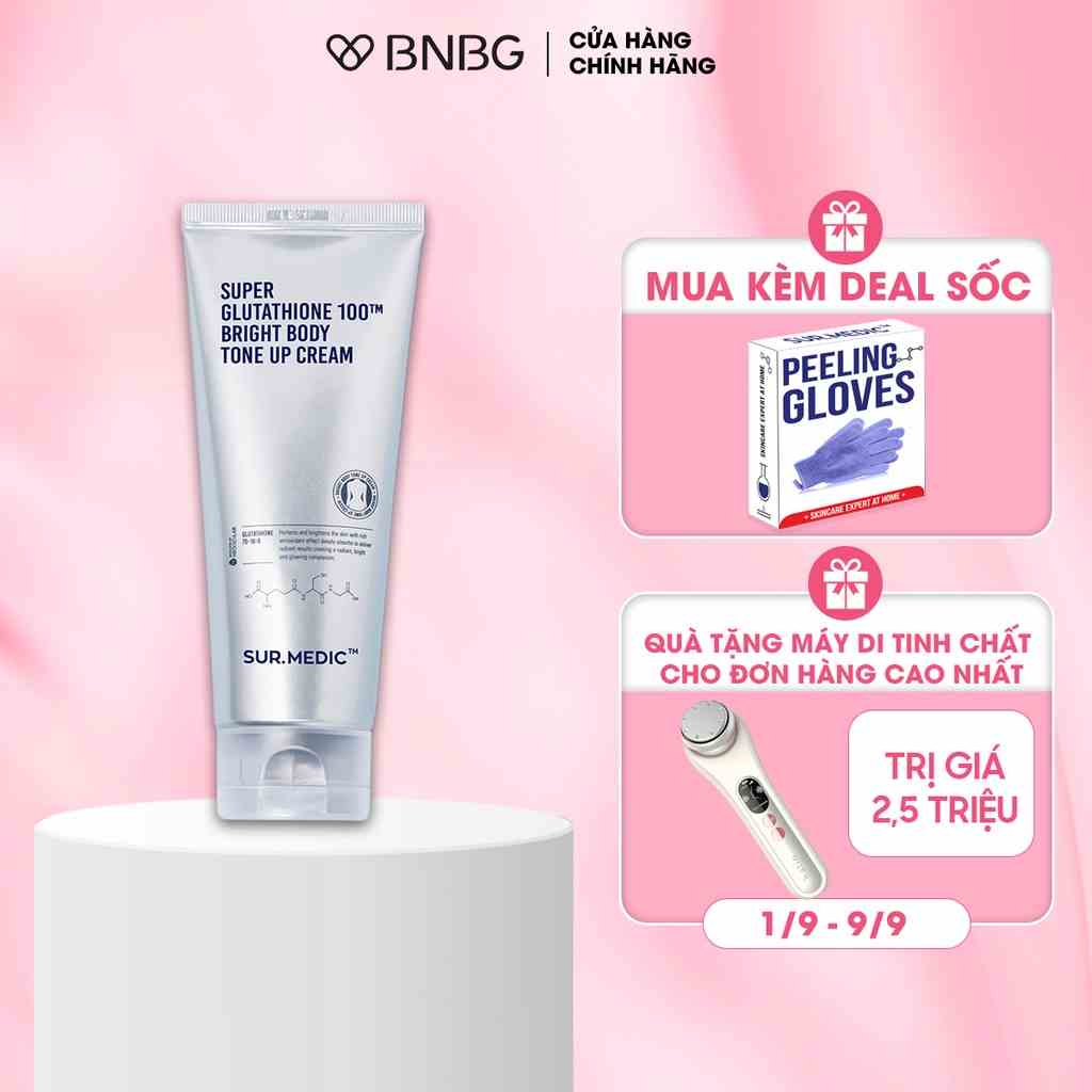 Kem Nâng Tone Da Toàn Thân SURMEDIC Super Glutathione 100TM Bright Body Tone Up Cream 150ml