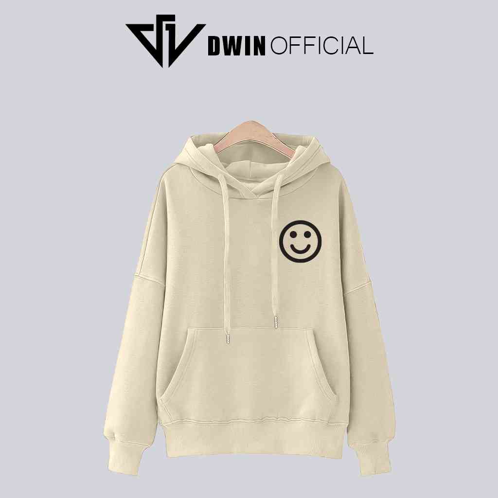 Áo hoodie mặt cười nỉ unisex DWIN basic nam nữ form rộng oversize local brand SP00049