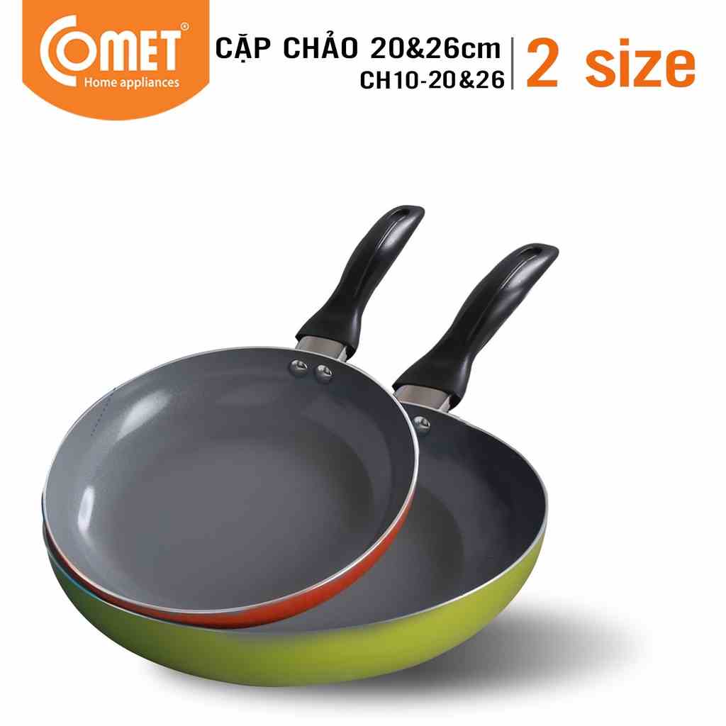 Combo chảo chống dính Ceramic COMET - CH10 - 20&26