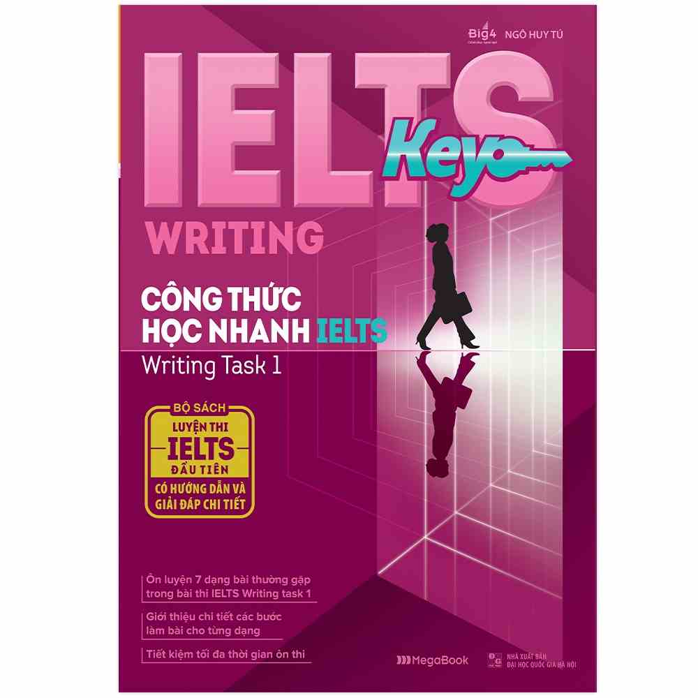 Sách - IELTS KEY WRITING Công thức học nhanh IELTS Writing Task 1 MEGAENG9258