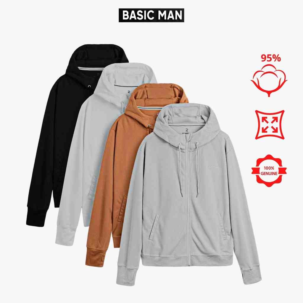 [Mã BMLTB35 giảm đến 35K đơn 99K] Áo chống nắng nam Basic Man khoác ngoài ngăn tia UV