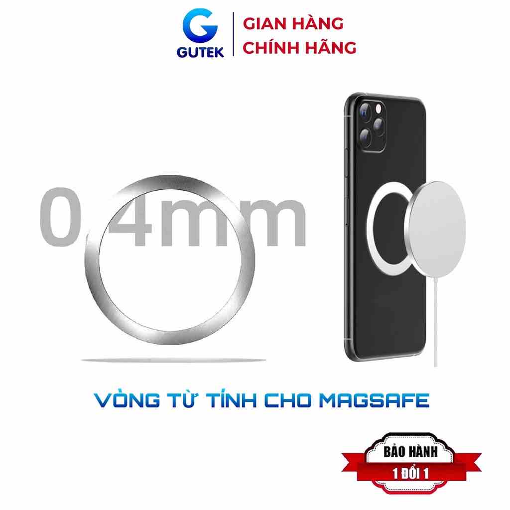 Vòng từ tính kim loại dán lưng điện thoại hút sạc không dây Gutek V1