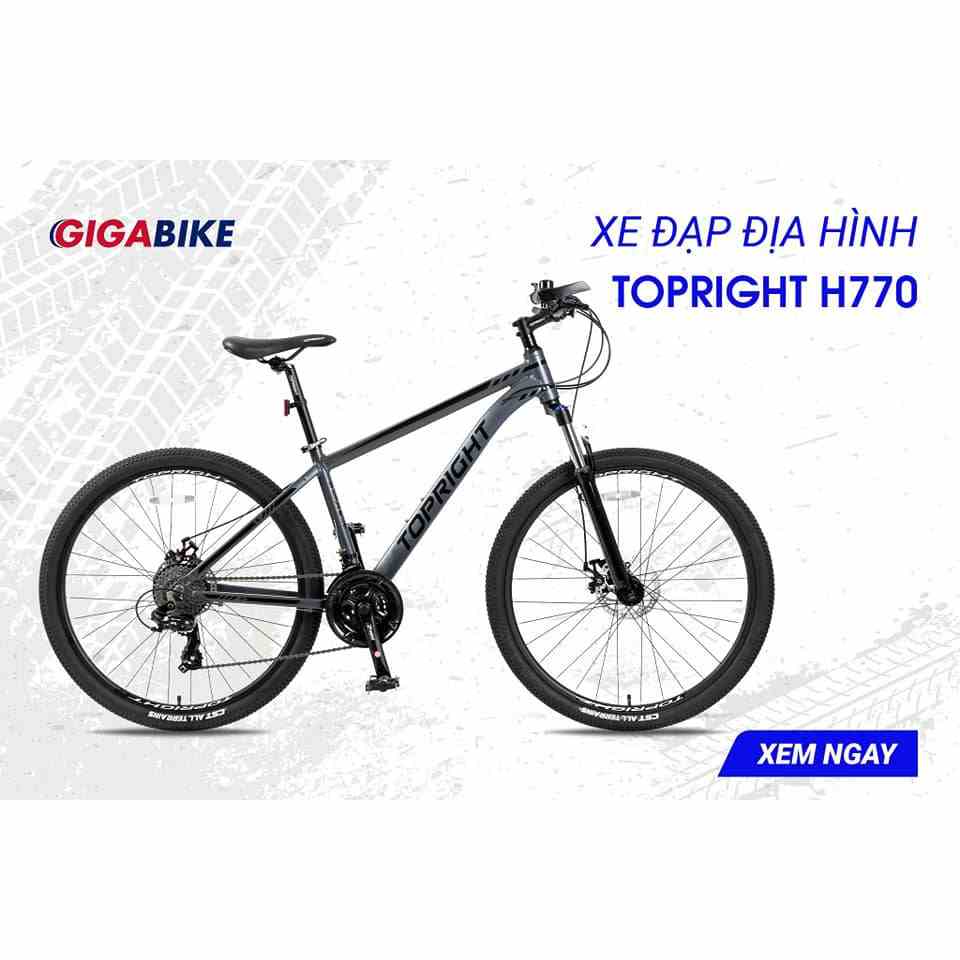 [Mã BMLTA35 giảm đến 35K đơn 99K] Xe Đạp Địa Hình Khung Nhôm MTB Topright H770 Phanh Đĩa Bánh 27.5 Inches