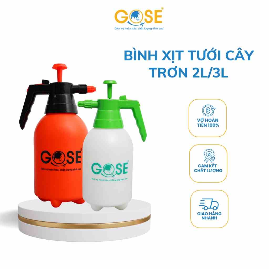 [Mã BMLTB35 giảm đến 35K đơn 99K] Bình xịt tưới cây cảnh 2L 3L GOSE vòi 2 chế độ tiện dụng cụ làm vườn cao cấp