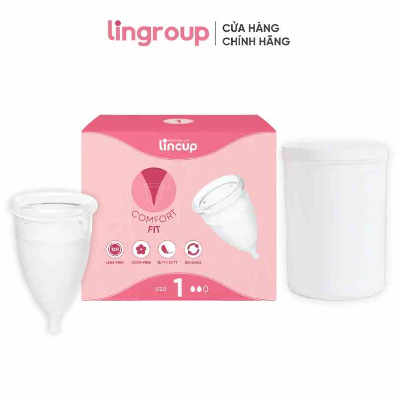 Cốc nguyệt san Lincup chính hãng size 25ml/34ml/40ml Nhập khẩu Mỹ, an toàn, tiện lợi