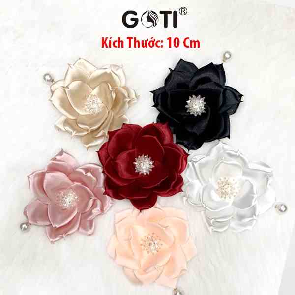 GOTI  - Tag Hoa Trâm Cài Áo Handmade Màu Pastel Nhụy Cao Cấp - Phụ Kiện Trang Trí Váy Đầm Dành Cho Nữ CH10