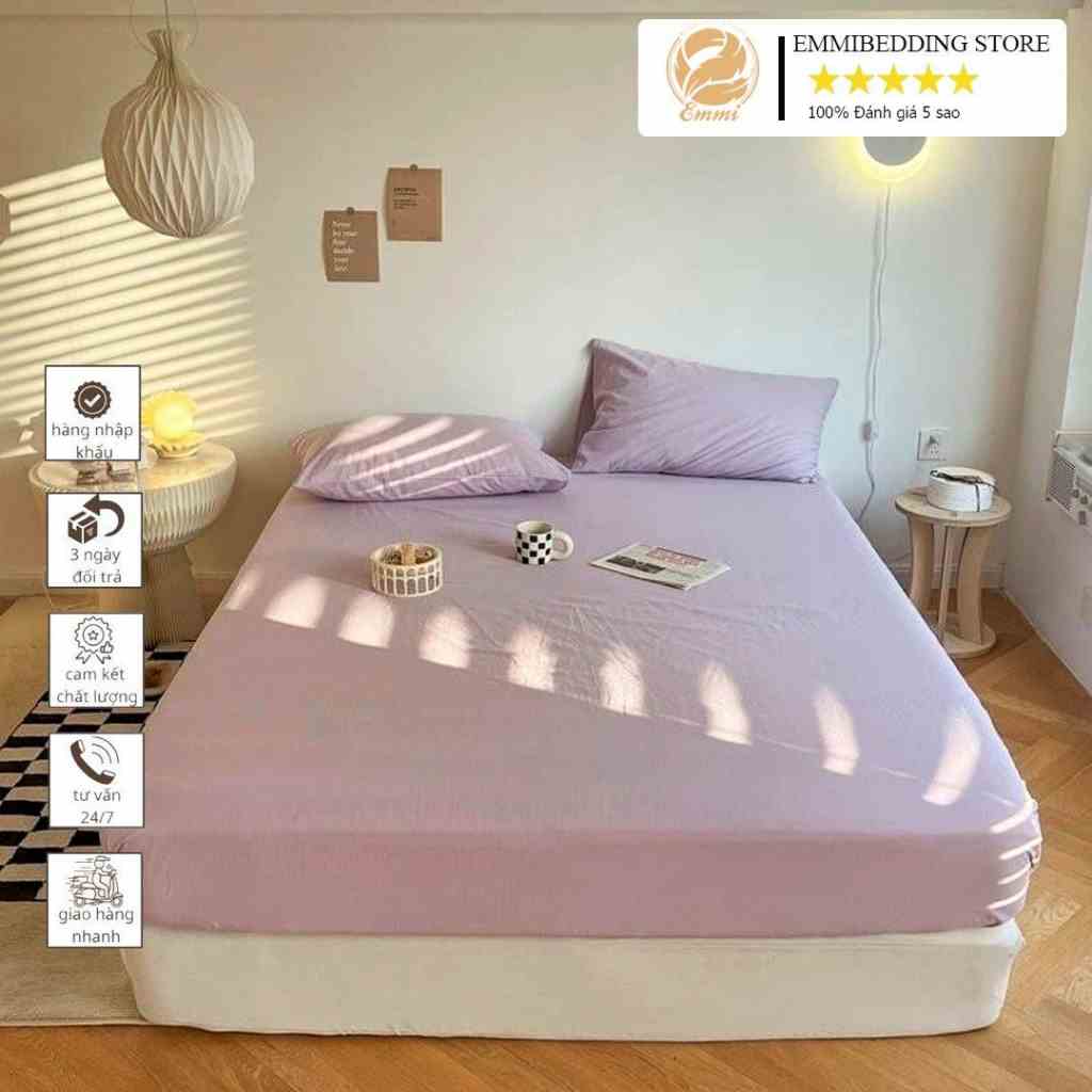 [21 mẫu]Bộ Ga giường, ga gối TC dùng cho homestay, nhà nghỉ và decor phòng ngủ EmmiBedding gồm 1 ga và 2 áo gối nằm