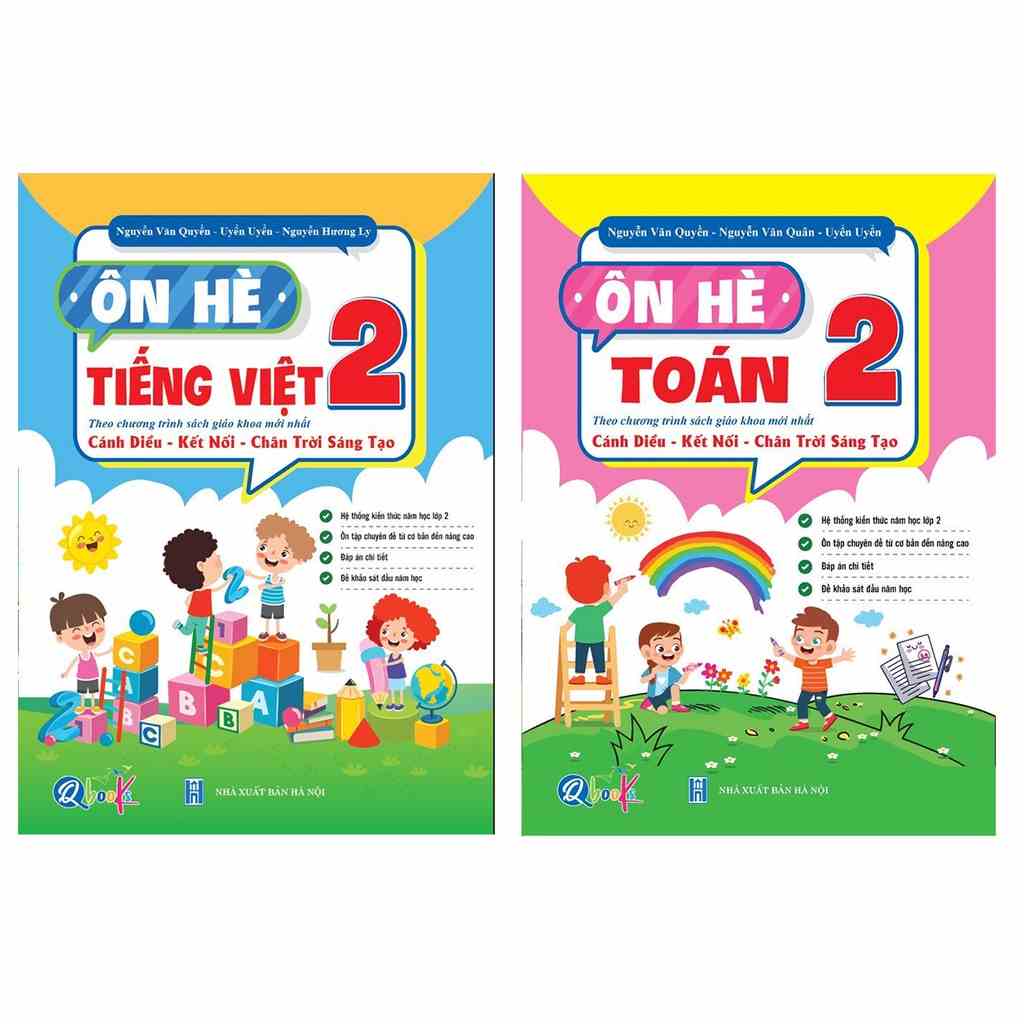 Sách - Combo Ôn Hè Toán và Tiếng Việt 2 - Dành cho học sinh lớp 2 lên 3 (2 cuốn)