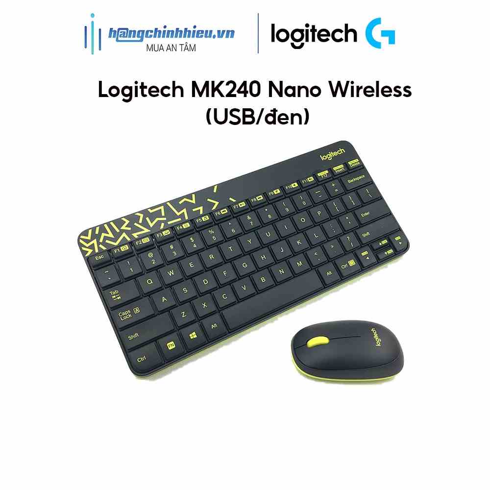 [Mã BMLTB200 giảm đến 100K đơn 499K] Combo Bàn Phím Chuột Wireless Logitech MK240 Chính Hãng