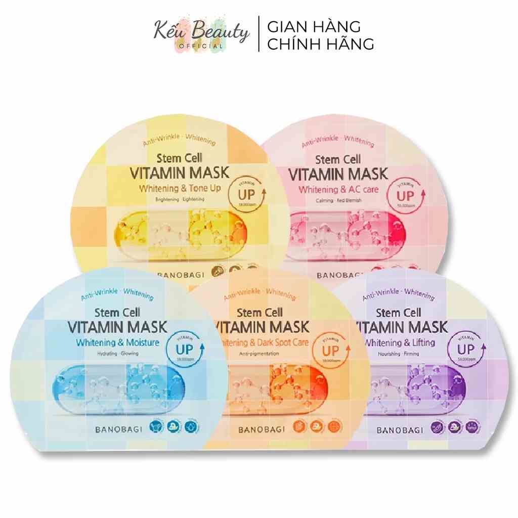 Mặt nạ giấy dưỡng ẩm trắng da Banobagi Stem Cell Vitamin Mask 30ml