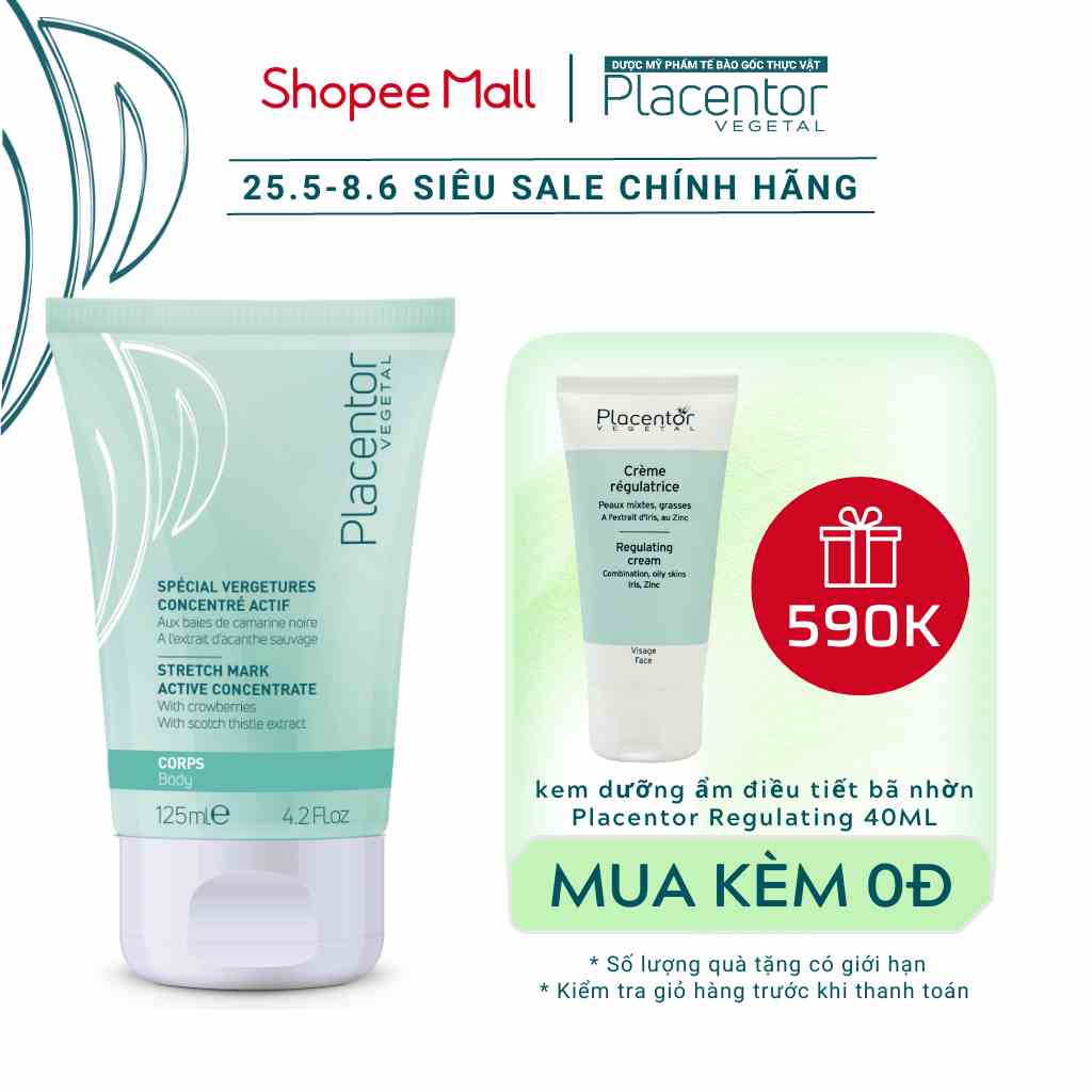 [Mã BMLTA35 giảm đến 35K đơn 99K] Kem dưỡng Placentor Stretch Marks cải thiện rạn da 125ML