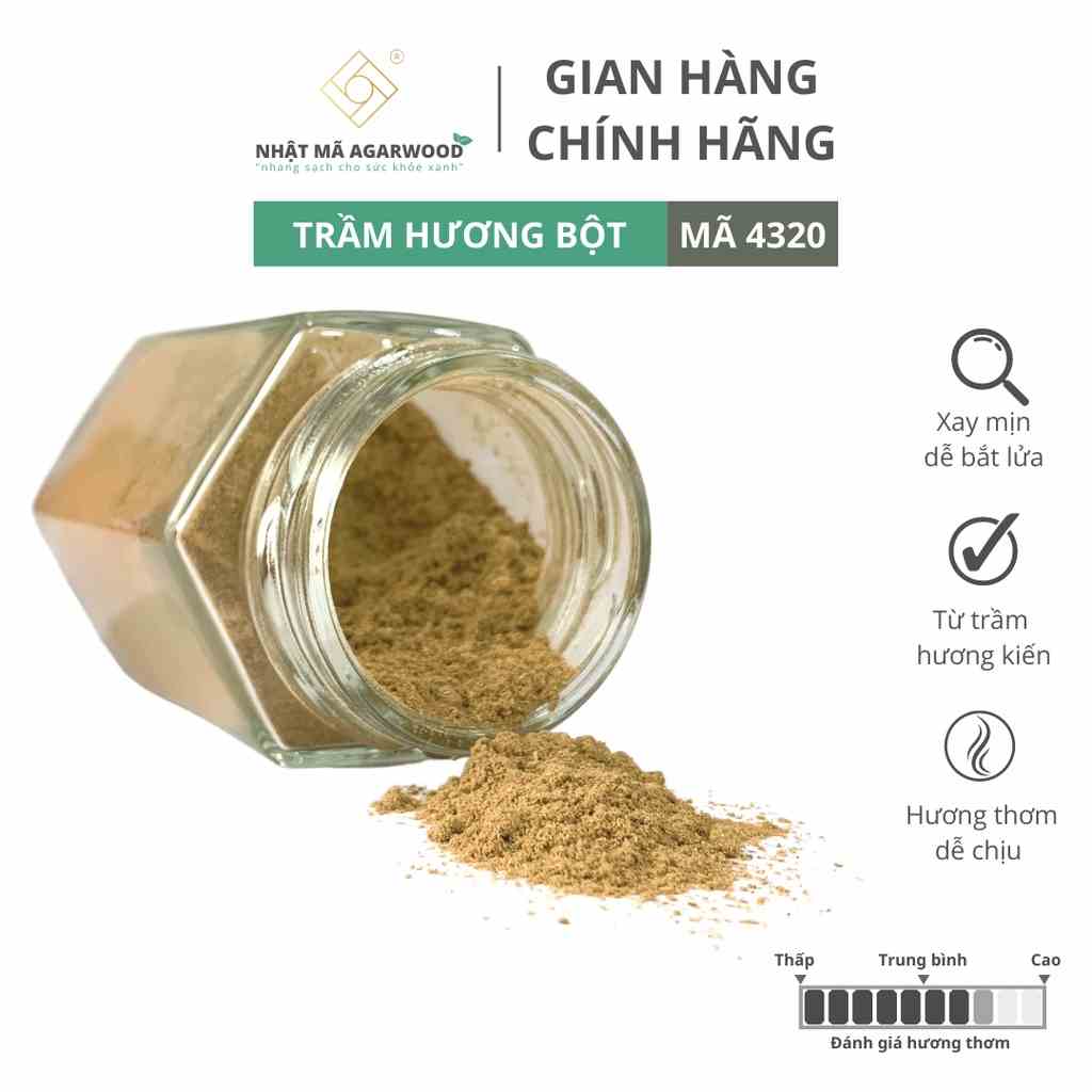 Bột trầm hương, trầm xông nhà - Mã 4320 - Nhật Mã Agarwood