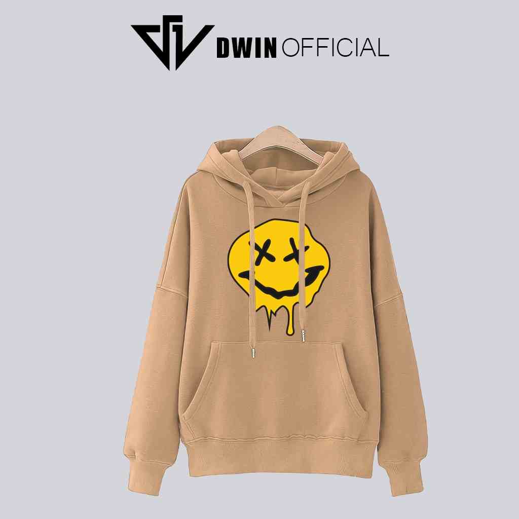 Áo hoodie mặt Drew nỉ unisex DWIN basic nam nữ form rộng oversize local brand SP00073