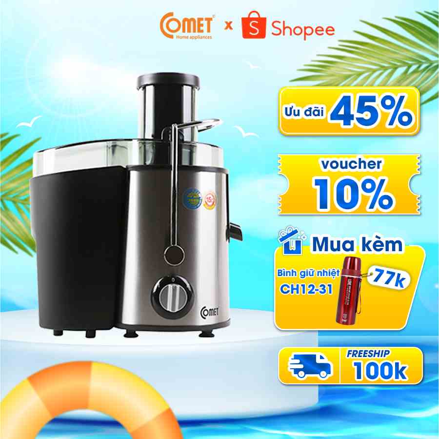 [Mã ELCMVIP1 giảm 10% đơn 699K] Máy ép trái cây 400W COMET CM9826