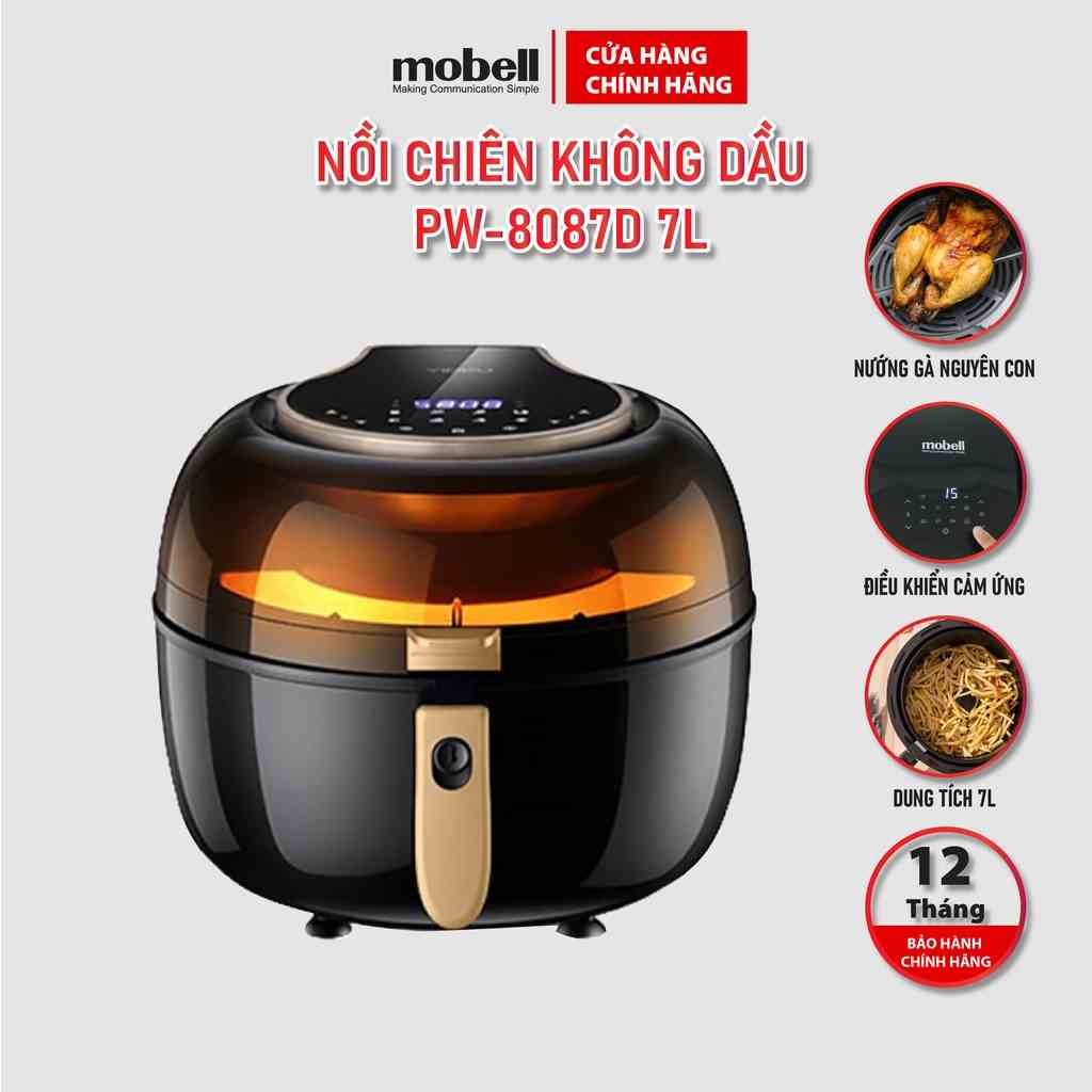 [Mã BMLTB200 giảm đến 100K đơn 499K] Nồi Chiên Không Dầu Mobell PW-8087D 7L Điều Khiển Cảm Ứng 1500W - Bảo Hành 12 Tháng