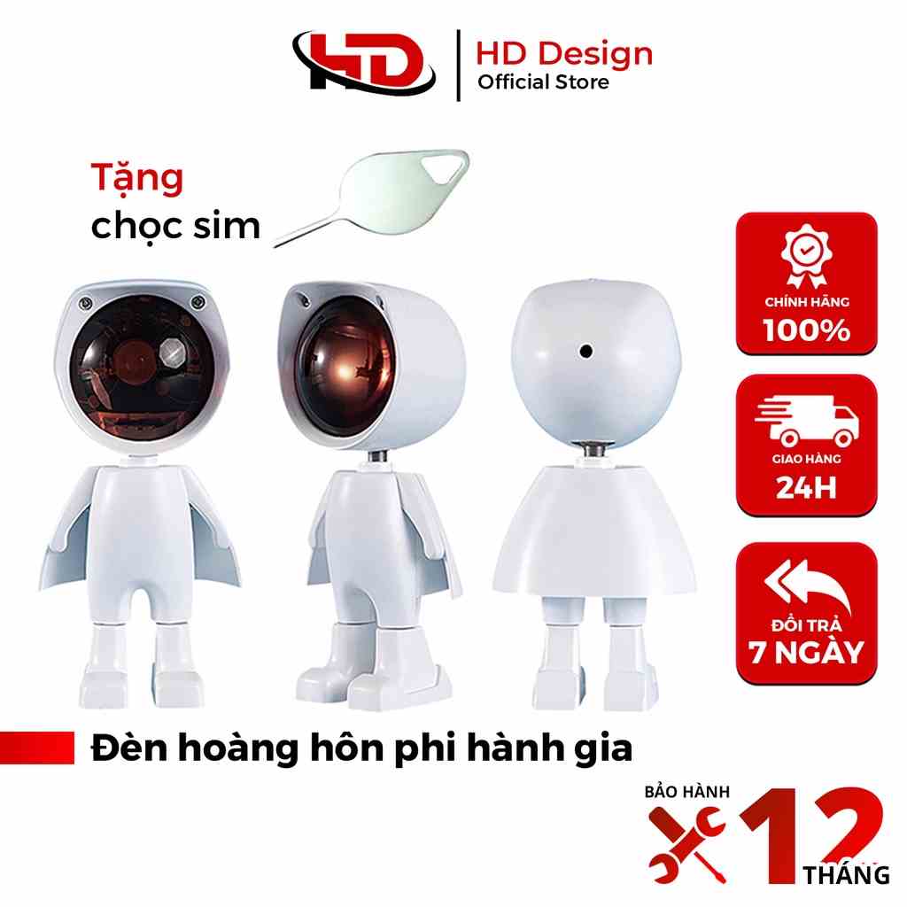 Đèn Led Hoàng Hôn Phi Hành Gia Trang Trí Cảm Ứng Một Chạm Chính Hãng HD DESIGN