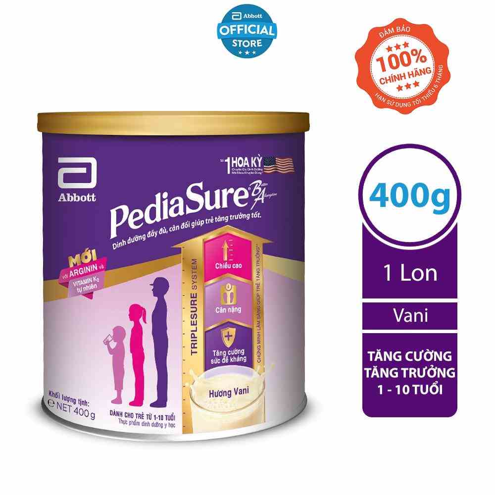 Sữa bột Pediasure 400g hương vani