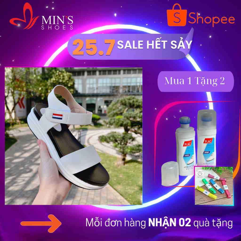 (MUA 1 TẶNG 2 - DUY NHẤT 25-27/07) Mins Shoes - Giày Xăng Đan Kháng Nước Quai Ngang S320