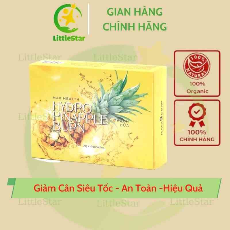 Thạch Dứa Giảm Cân Matxi Corp 10 gói  Chính hãng Thạch Dứa Hydro Pinapple Burn giảm cân nhanh cấp tốc không phải thuốc