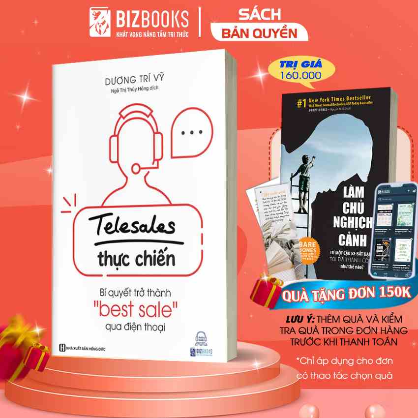 Sách - Telesale thực chiến - Bí quyết trở thành bestsale qua điện thoại - Bizbooks TẶNG kèm SÁCH NÓI và Bookmark