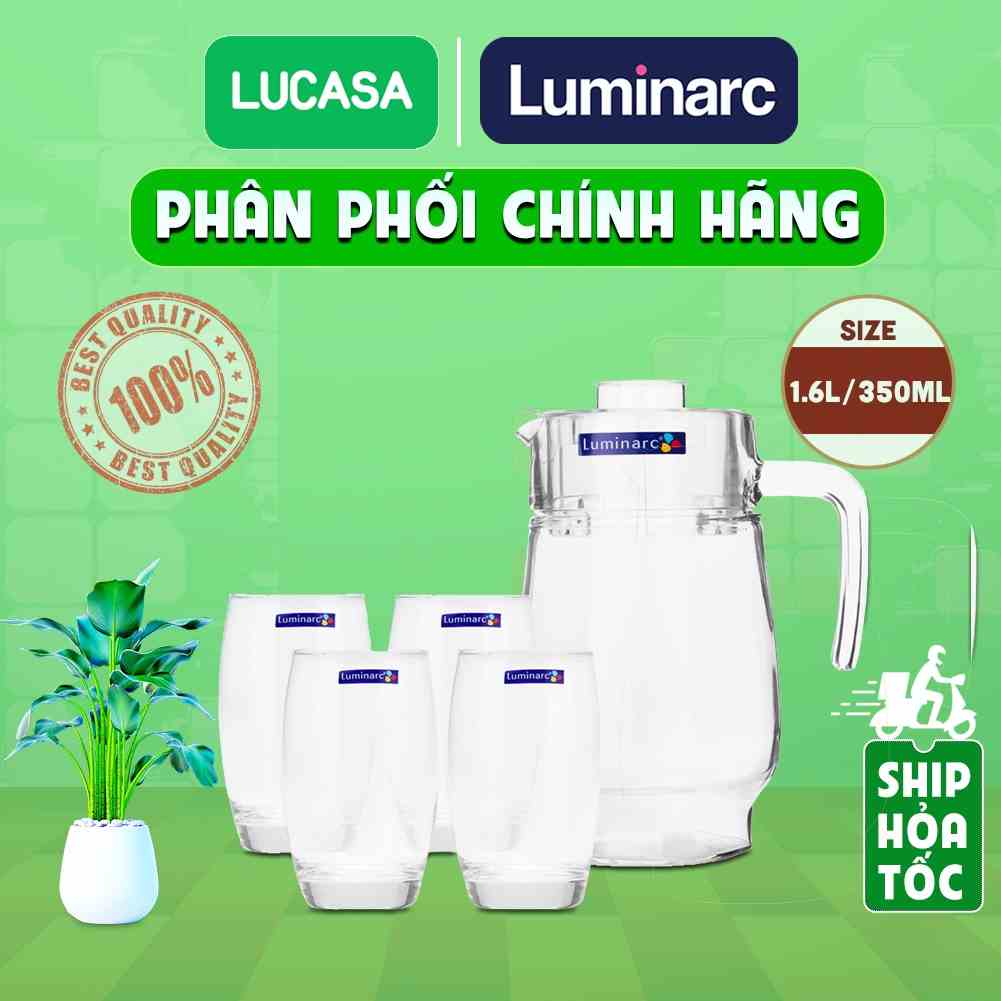 [Mã BMLTA35 giảm đến 35K đơn 99K] Bộ Bình Ly Thủy Tinh Luminarc Tivoli Salto 5 Món L3505M - 1.6L | Phân Phối Chính Hãng