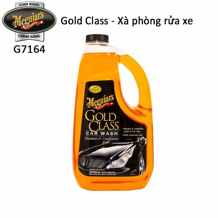 Meguiars Xà phòng rửa xe có thành phần dưỡng bảo vệ sơn - Gold Class Car Wash Shampoo & Conditioner, G7164, 1.89L/64 oz