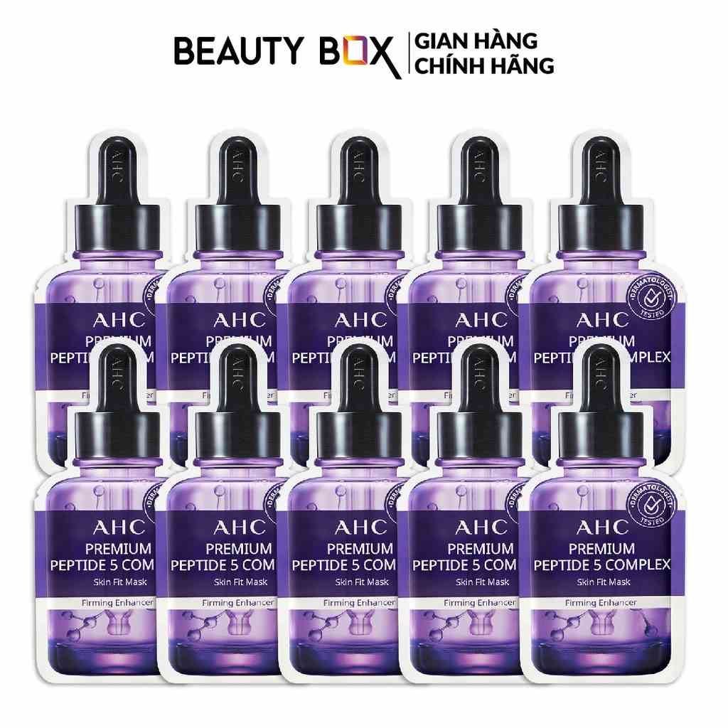 Combo 10 Mặt Nạ Giấy Làm Săn Chắc Da Ahc Premium Peptide 5 Complex 27mlX10