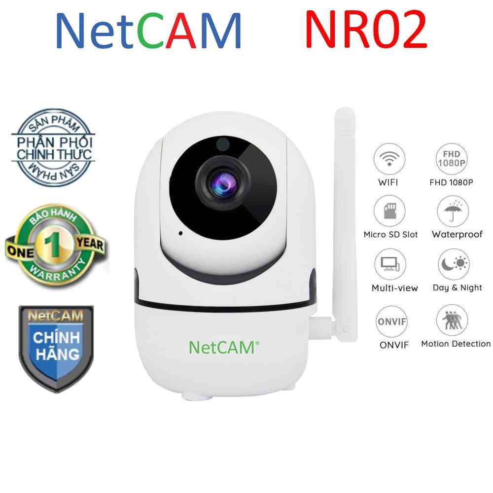 Camera IP WiFi NetCAM NR02, độ phân giải 4MP sắc nét, xoay 360 độ quan sát mọi vị trí