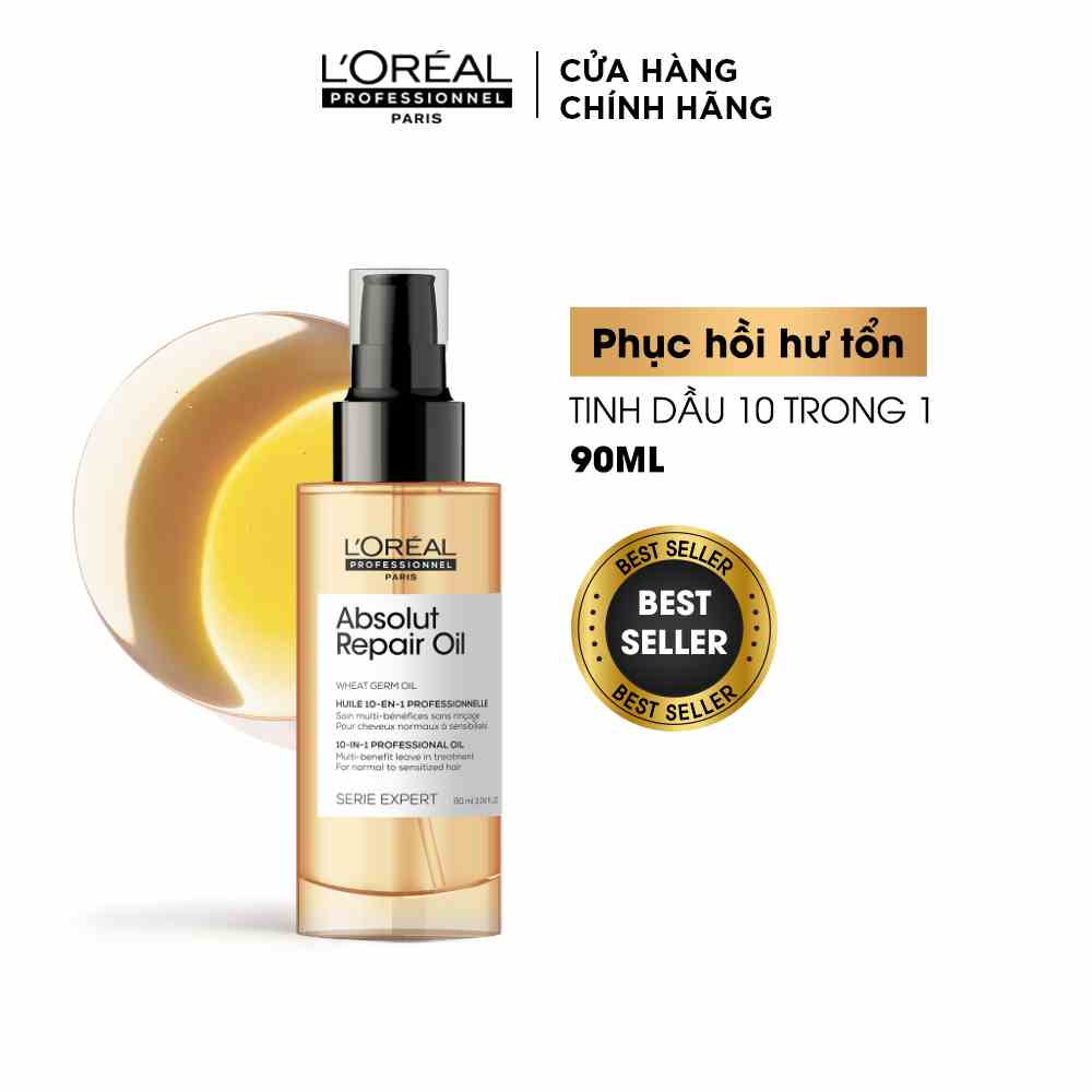 [Mã BMLTA35 giảm đến 35K đơn 99K] Tinh dầu (serum) dưỡng tóc mềm mượt 10 trong 1 LOREAL 90ml